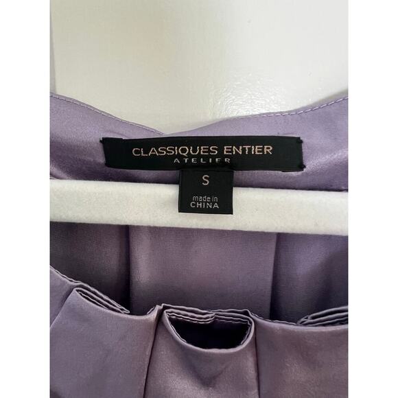 Classiques Entier Atelier Womens S 100% Silk Dusty Purple Sleeveless Blouse Tank - Picture 3 of 9